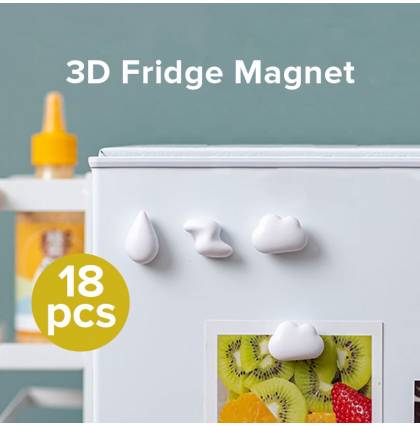 [18Pcs] 3D Fridge Magnet Sticker Cute Novelty Magnets Blackboard Whiteboard Magnetic Home Office Kitchen