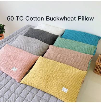 60 TC Cotton Buckwheat Husks Pillow Ins Pillow Neck Care Prevent Cervical Disease Accelerate Blood Circulation 40x60cm