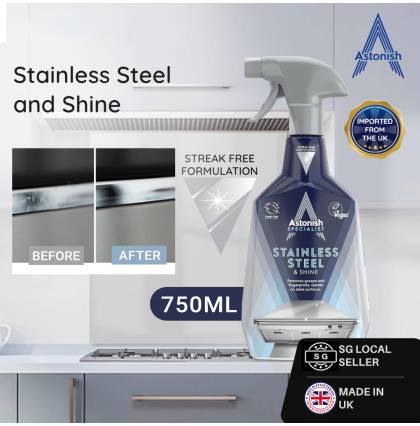 Astonish Specialist C6920 Stainless Steel and Shine Cleaner Clear Waters 750ml