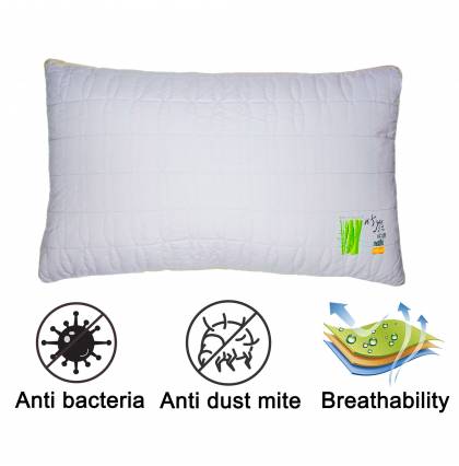Bamboo Charcoal Anti Dust Mite Anti-bacterial Pillow Soft Neck Protect Pillows 45x70x20 cm
