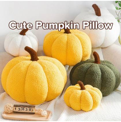 Cute Pumpkin Pillow Round Shaped Bedroom Sofa Cushion Decoration
