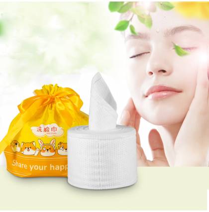 2 packages-Disposable Cleaning Face Towel Non-woven Facial Cleansing Cloths Cotton Tissue Soft Makeup Pads 50 pcs/pack