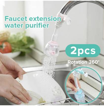 [2pcs] Faucet Extension Water Purifier 360 Degree Swivel Kitchen Sink Faucet Aerator Water Saving Tap Aerator Faucet Nozzle