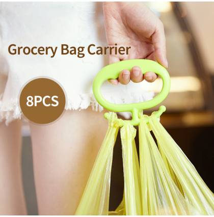 [8Pcs]Grocery Bag Carrier Plastic Bag Holder Multi Purpose Shopping Bag Soft Grip Labour-saving Handle