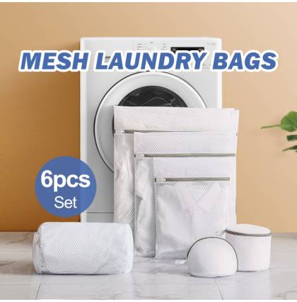 [6 pieces/set] Laundry Bags Protect underwear wash bags Travel storage net bags Clothes washing bags for washing mach