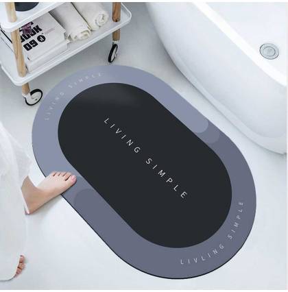 Leathaire Floor Mat Super Absorbent Non Slip Soft Wrinkle Free Bathroom Rug Quick Dry Mats for Bathroom Kitchen Home