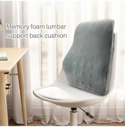 Memory Foam Lumbar Support Back Cushion for Back Pain Relief Improve Posture Large Back Pillow for Office Chair Car