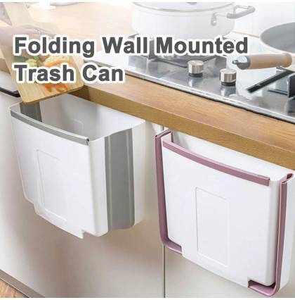 Multiple Purpose Portable Folding Trash Can Kitchen Hanging Household Foldable Dry and Wet Separation Garbage Bin