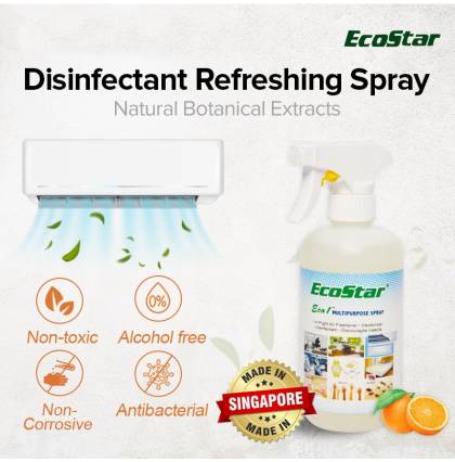 Ecostar Multipurpose Disinfectant Spray Indoor Air Freshener Insect Repellent Citrus Oil Fragrance 500ml
