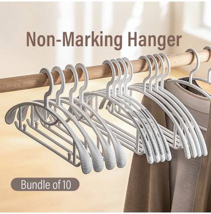 [Bundle of 10]Non-Marking Hanger Multi-purpose PP Material Clothes Drying Rack Non-slip Windproof Hook