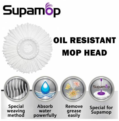 SupaMop Oil Resistant Mop Head (Suitable for Model S220/ SH350-8/ SH350/ M500/ Premium)