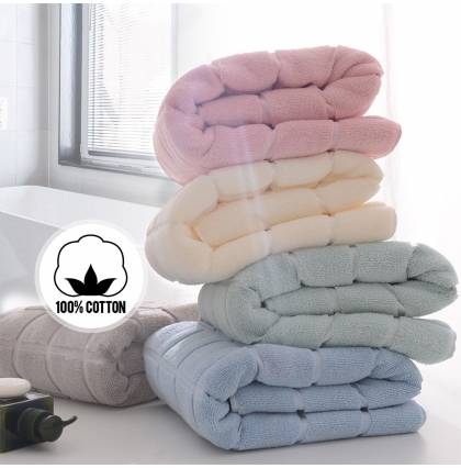 Pure Cotton Bath Towel/Natural Premium Cotton/100% Cotton High Absorbent/Soft