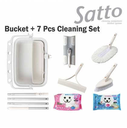 Japan Condor Satto Bucket + 7 Pcs Cleaning Set