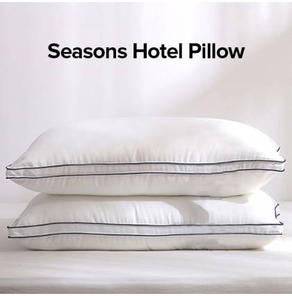 Seasons Hotel Pillow Side Back  Stomach Sleepers Natural Cover Skin-Friendly Soft Cotton Supportive