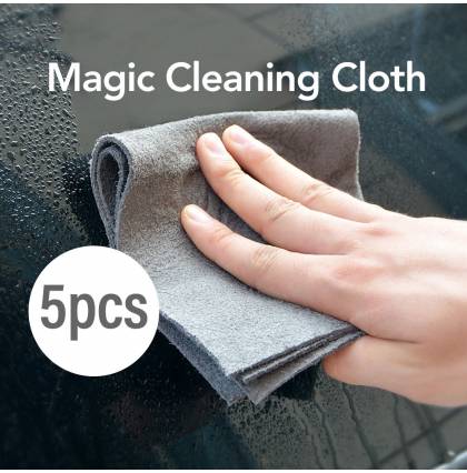 [5pcs]Super Absorbent Magic Cleaning Cloth Microfiber Lint-free Dish Glass Table Cleaning Rag30x30cm