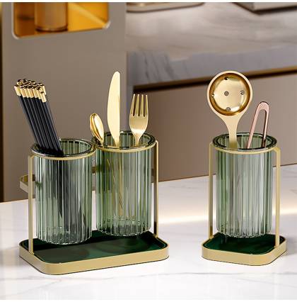 Transparent Multipurpose Chopstick Case Spoon Fork Premium Utensil Drainer Basket Dinnerware Storage Stand Holder