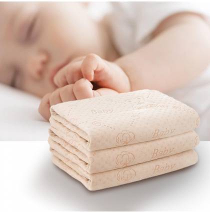 100% Natural Colored Cotton Waterproof Changing Mat Baby Infant Breathable Washable Reusable Mattress Protector for Child Adults